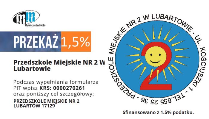 1,5% na rzecz przedszkola